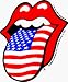 Rolling Stones - USA Flag Tongue - Sticker / Decal (United States of America / American)