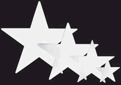 Beistle - 55840-W - Die-Cut Foil Star - Pack of 24