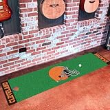 NFL Cleveland Browns Golf Practice Putting Green Rug Runner 18" x 72"