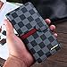 RAYTOP Luxury Classic Black Check Leather Cases Kickstand for Apple iPhone 6 4.7 Inches Flip Covers Wallet Plaid Stripes Men Vintage Decent High Quality Business Sytle Multipurpose
