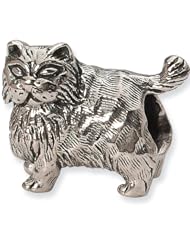 Reflection Beads Silver Persian Cat Bead