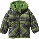 Patagonia Baby Reversible Tribbles Jacket - Headlands Plaid/ Backcountry Green 4T