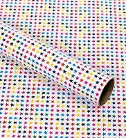 Bright Coloured Stars Roll Wrap