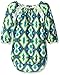 My Michelle Big Girls' Printed High-Low Peasant Top with Crochet Detail
