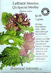 Lettuce Q's Special Medley Certified Organic Seeds 1000 Seeds