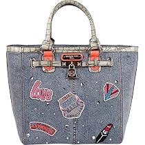 Nicole Lee ATHENA PATCH PRINT TOTE BAG
