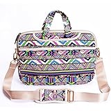 JBonest 13.3 Inch Retro Stripes Laptop Bag Briefcase Canvas Fabric Laptop Notebook Computer Macbook Macbook Air Macbook Pro Messenger Shoulder Handbag Case Sleeve