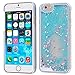 Yoption Transparent Plastic 3D Glitter Quicksand and Heart Liquid Case for Apple iPhone 6 4.7