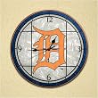 Detroit Tigers MLB Art Glass Clock
