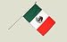 Drapeau Mexique sur hampe - 30 x 45 cm