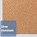 Quartet Cork Board, Bulletin Board, 4' x 3' Corkboard, Aluminum Frame (2304)