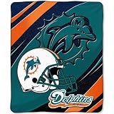 NFL Miami Dolphins 50-Inch-by-60-Inch Micro-Raschel Plush Throw "Imprint" Design