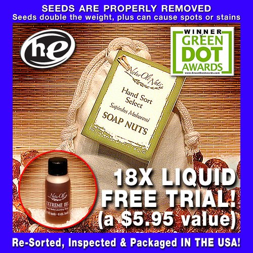 NaturOli Soap Nuts - 1/4 lb. (40 loads!) - Premium, hand-sort, 