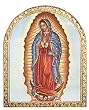 Our Lady of Guadalupe Plaque, 9.5" x 7.5" - MADE IN ITALY