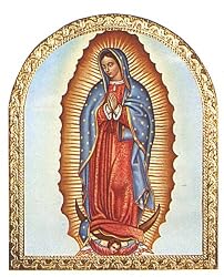 Our Lady of Guadalupe Plaque, 9.5" x 7.5" - MADE IN ITALY