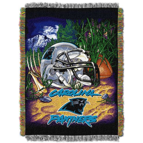 NFL Carolina Panthers 48-Inch-by-60-Inch Acrylic Tapestry Throw