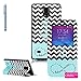 Galaxy Note 4 Case, OMIU(TM) [Waves Anchor] Bran-new Fashion Colored Drawing Design Premium PU Leather Window View Design Slim Flip Case Cover Protector Fit For Samsung Galaxy Note 4, Sent Screen Protector+Stylus+Cleaning Cloth