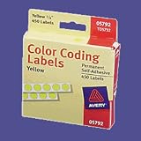 Identification Dot, Permanent, 4x6 Sheet, PC, 1/4 Diameter, Red, 450/Pack AVE05790