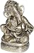 Hindu God Ganesha Brass Statue Playing Manjira 2.5 x 2.5 x 4 inches