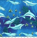 Dolphins & Fish Blue