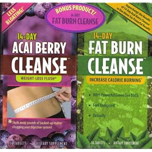 14 Day Acai Berry Cleanse with Bonus 14 Day Fat Burn Cleanse