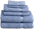 Pike Street 100% Egyptian Cotton 725-Gram 6-Piece Towel Set, Bluestone