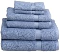 Pike Street 100% Egyptian Cotton 725-Gram 6-Piece Towel Set, Bluestone