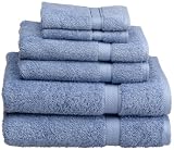 Pike Street 100% Egyptian Cotton 725-Gram 6-Piece Towel Set, Bluestone