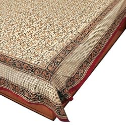 Bed Sheets Cotton Block Print from India Queen Size