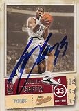 Willie Green Autographed/Hand Signed Basketball Card (Philadelphia 76ers) 2004 Fleer Authentic #42