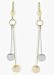 Jewelry : 10 Karat Two-Tone Gold Double Ball Earrings