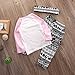 Baby Girl 3pcs Outfit Set Letter Print Long Sleeve Top+Retro Long Pants+Headband (1-2T, White)