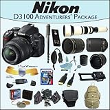 Nikon D3100 Digital Camera With Nikon 18-55mm VR Lens, Nikon 55-200mm VR Le ....