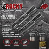 Rocky Professional Grade CREE XRE LED Flashlight - 200 Lumens - Titanium - 2 Pack Rocky Professional Grade CREE XRE LED Flashlight - 200 Lumens - Titanium - 2 Pack