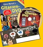 Produkt-Bild: Peter Bursch Gitarren DVD mit universeller 5fach Plektrum-Card von Musik-Schubert - Die ultimative Gitarrenschule f&uuml;r alle ! Rock + Blues + Picking + Zupfen + Klassisches Zupfen