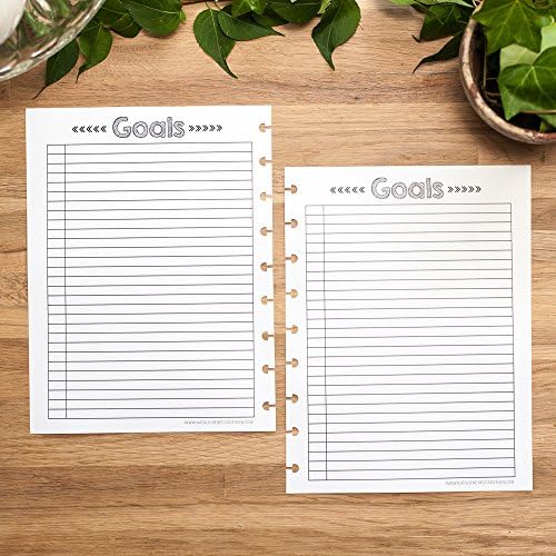 Goals Sheet for Happy Planner, Full Size Insert, Classic