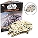 Star Wars Millenium Falcon Book and 3D Wood Model Kit - Build, Paint and Collect Your Own Wooden Model - Great for Kids and Adults,12+ - 3