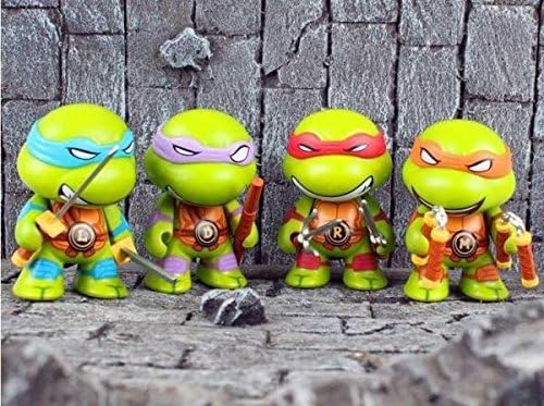 2015 9cm Teenage Mutant Ninja Turtles Cute 4pcs/set PVC Action Figure Collection Model Toys Xmas Gift