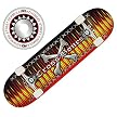 Roller Derby Flame Skateboard - Red/ Black/ Yellow (31x8")