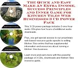 The Special Earn More Money, Marketing and Inner Game for Kitchen Tiles Internet Businesses 3 CD Power Pack