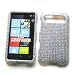 HTC HD7 (T-Mobile) Snap-on Protector Hard Case Rhinestone Cover "Bling Bling Silver" Design