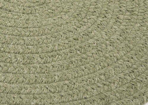 Solid Braided Wool Area Rug 2ft. x 3ft. Oval Palm Simple Soft Carpet