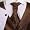Brown Pattern Mens Fashion Designer Tuxedo with Tuxedo Vests ,Cufflinks, Hanky and Ascot Tie Set for Tuxedo Y&G VS2033