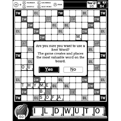 Scrabble on Kindle DX