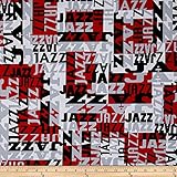 Kanvas That's Jazz Word Multi Fabric By The Yard
