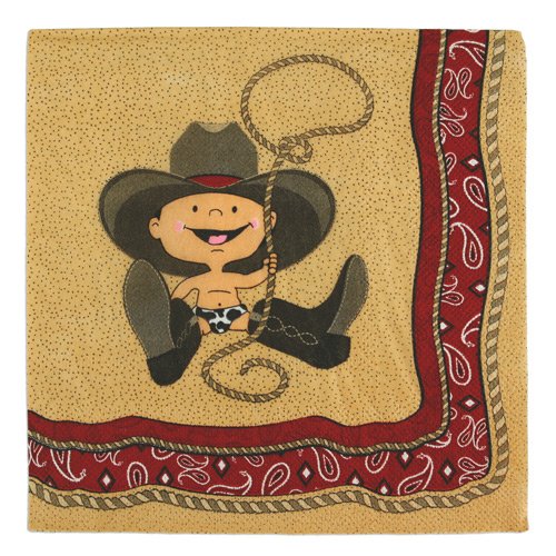 Cheap Baby Shower Napkins Little Cowboy Luncheon Napkins 16 Qty