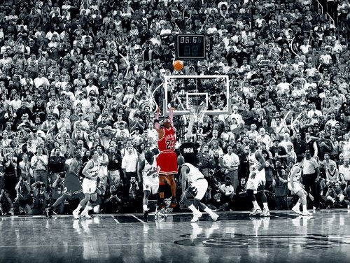 Michael Jordan Last Shot 24x36 Poster Chicago Bulls - Import It All