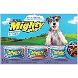 Purina Mighty Dog Wet Dog Food, 3 Flavor Variety Pack In Gravy (Chicken/Beef/Tenderloin), 5.5-Ounce Can, 2 Packs of 12