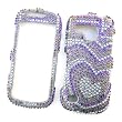Samsung Continuum i400 (Verizon) Snap-on Protector Hard Case Rhinestone Cover "Pretty Hearts" Design