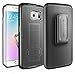 Galaxy S6 Edge Belt Case, Encased Ultra-Slim Grip Case & Belt Clip Holster [Built-in Kickstand] Lifetime Replacement Warranty (Samsung Galaxy S6 Edge)